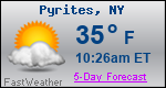 Weather Forecast for Pyrites, NY