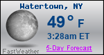 Weather Forecast for Watertown, NY
