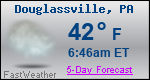 Weather Forecast for Douglassville, PA