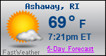Weather Forecast for Ashaway, RI
