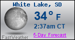 Weather Forecast for White Lake, SD
