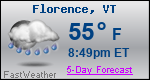 Weather Forecast for Florence, VT