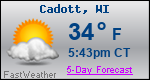 Weather Forecast for Cadott, WI