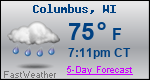 Weather Forecast for Columbus, WI
