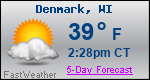 Weather Forecast for Denmark, WI