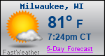 Weather Forecast for Milwaukee, WI