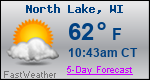 Weather Forecast for North Lake, WI