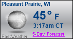 Weather Forecast for Pleasant Prairie, WI