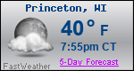 Weather Forecast for Princeton, WI