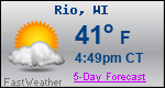 Weather Forecast for Rio, WI
