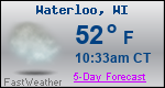 Weather Forecast for Waterloo, WI
