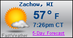 Weather Forecast for Zachow, WI