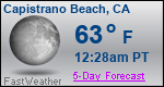 Weather Forecast for Capistrano Beach, CA