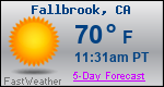 Weather Forecast for Fallbrook, CA