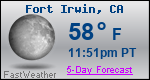 Weather Forecast for Fort Irwin, CA