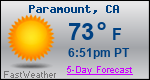 Weather Forecast for Paramount, CA