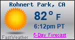 Weather Forecast for Rohnert Park, CA