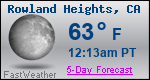 Weather Forecast for Rowland Heights, CA