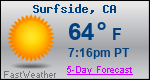 Weather Forecast for Surfside, CA