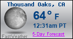 Weather Forecast for Thousand Oaks, CA