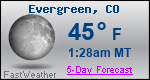Weather Forecast for Evergreen, CO
