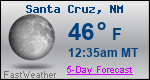 Weather Forecast for Santa Cruz, NM
