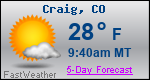 Weather Forecast for Craig, CO
