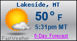 Weather Forecast for Lakeside, MT