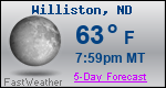 Weather Forecast for Williston, ND