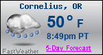 Weather Forecast for Cornelius, OR