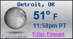 Weather Forecast for Detroit, OR