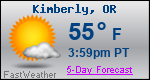 Weather Forecast for Kimberly, OR