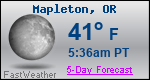 Weather Forecast for Mapleton, OR