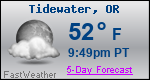 Weather Forecast for Tidewater, OR