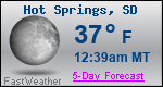 Weather Forecast for Hot Springs, SD