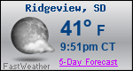 Weather Forecast for Ridgeview, SD