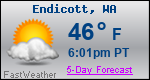 Weather Forecast for Endicott, WA
