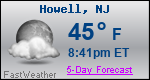 Weather Forecast for Howell, NJ