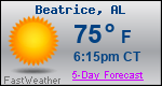 Weather Forecast for Beatrice, AL