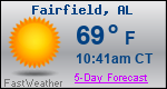 Weather Forecast for Fairfield, AL