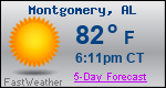 Weather Forecast for Montgomery, AL