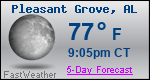 Weather Forecast for Pleasant Grove, AL