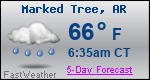 Weather Forecast for Marked Tree, AR
