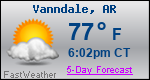 Weather Forecast for Vanndale, AR