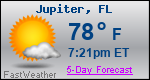 Weather Forecast for Jupiter, FL
