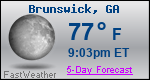 Weather Forecast for Brunswick, GA