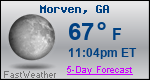 Weather Forecast for Morven, GA