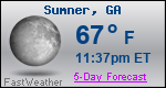 Weather Forecast for Sumner, GA