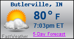 Weather Forecast for Butlerville, IN