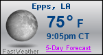 Weather Forecast for Epps, LA